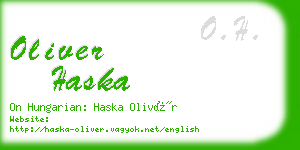 oliver haska business card